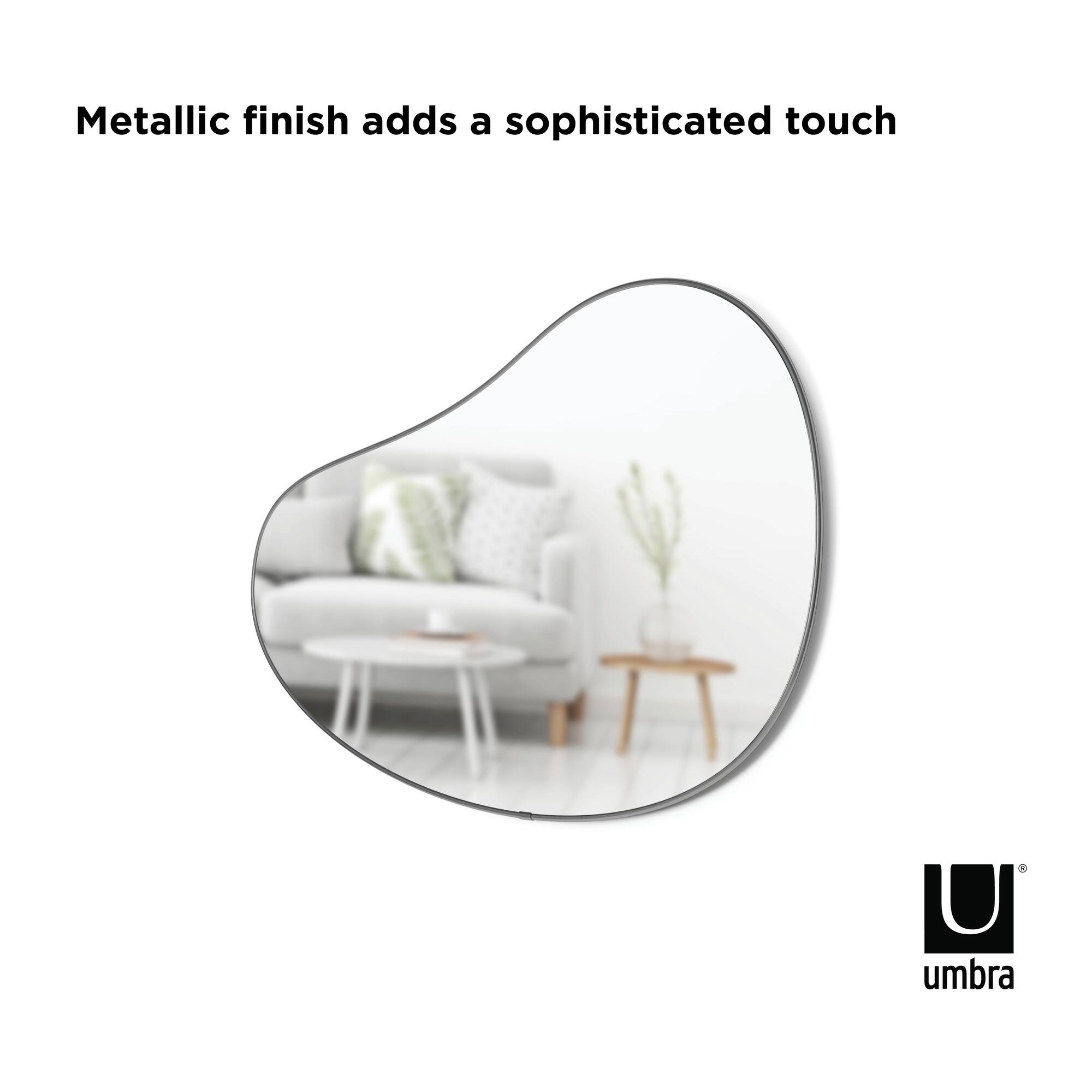 Umbra 36" Titanium Hubba Pebble Mirror